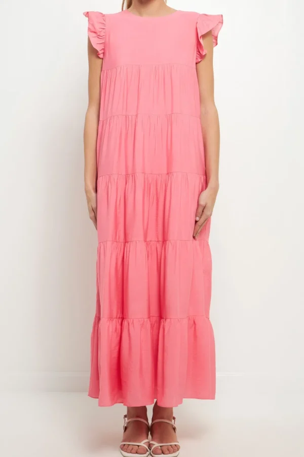 ENGLISH FACTORY Boho Dresses | Tops*- Tiered Maxi Dress
