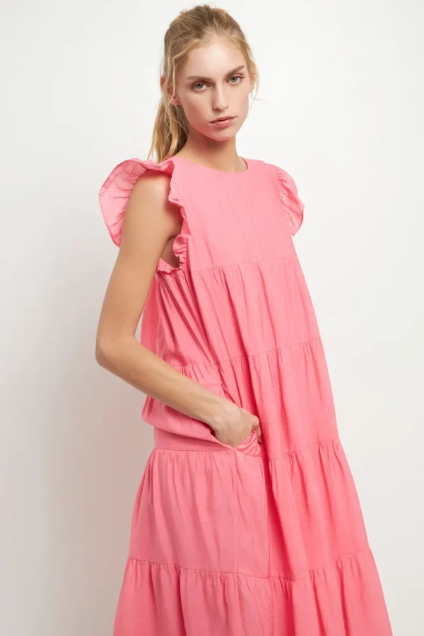 ENGLISH FACTORY Boho Dresses | Tops*- Tiered Maxi Dress