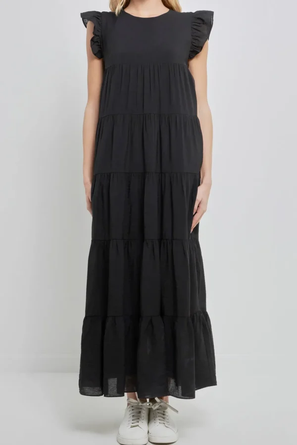 ENGLISH FACTORY Boho Dresses | Tops*- Tiered Maxi Dress