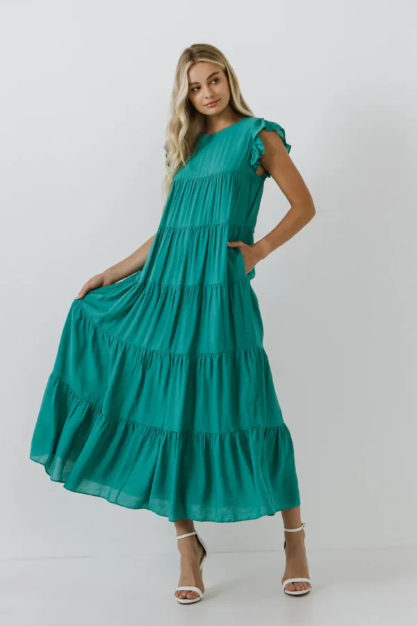 ENGLISH FACTORY Boho Dresses | Tops*- Tiered Maxi Dress