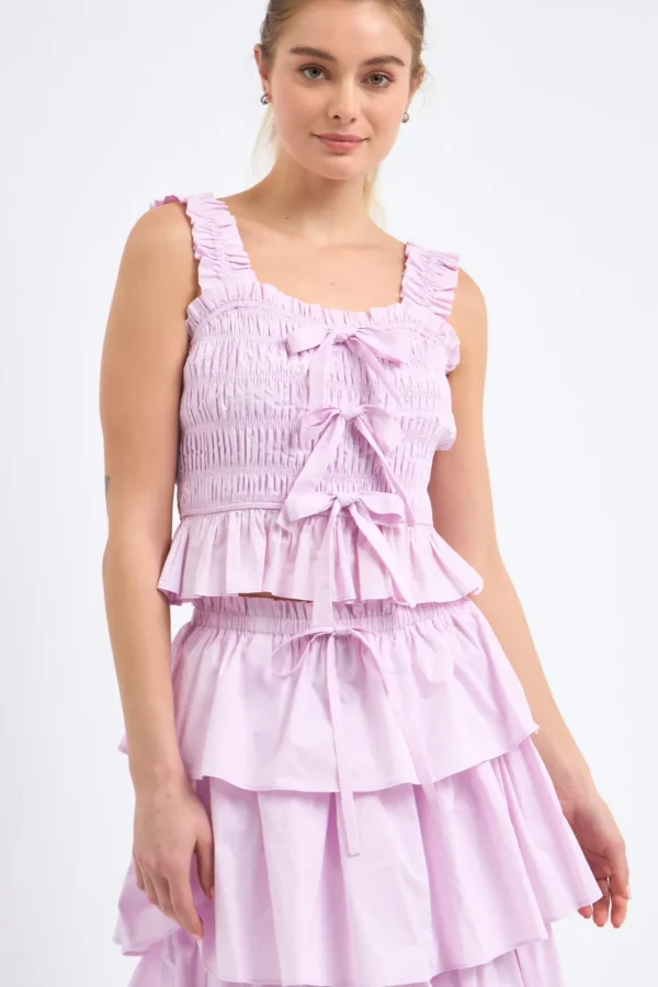 ENGLISH FACTORY Skirts | Tops*- Tiered Maxi Skirt LILAC