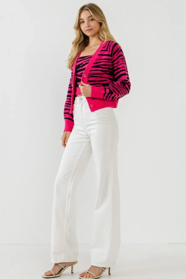 ENGLISH FACTORY Sweaters & Knits | Cardigans*- Tiger Knit Cardigan
