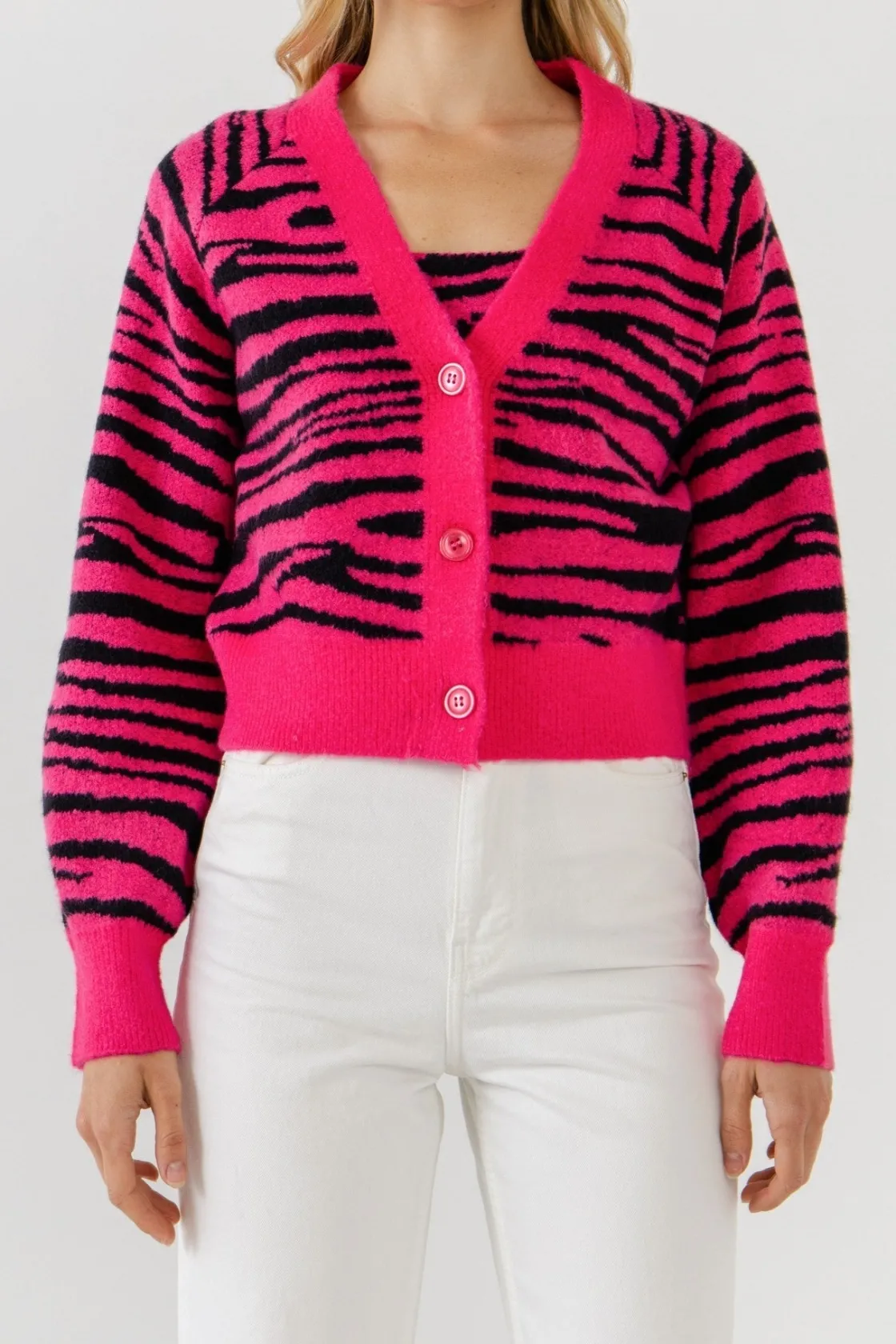 english_factory__tiger_kn_2-1.webp ENGLISH FACTORY Sweaters & Knits | Cardigans*- Tiger Knit Cardigan