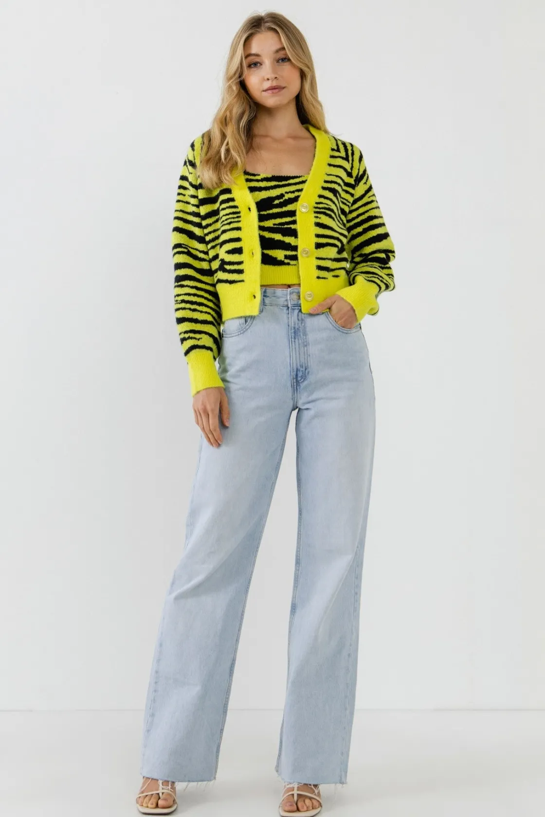 english_factory__tiger_kn_4-1.webp ENGLISH FACTORY Sweaters & Knits | Cardigans*- Tiger Knit Cardigan