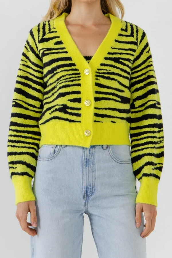 ENGLISH FACTORY Sweaters & Knits | Cardigans*- Tiger Knit Cardigan