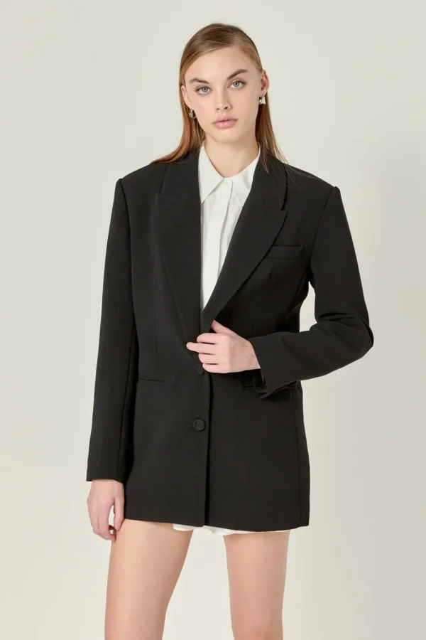 ENGLISH FACTORY Jackets & Coats*- Timeless Double Jacket BLACK