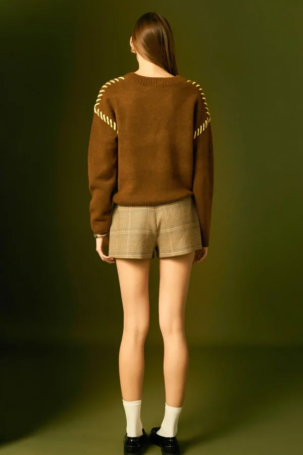 ENGLISH FACTORY Tops*- Top Stitch Knit