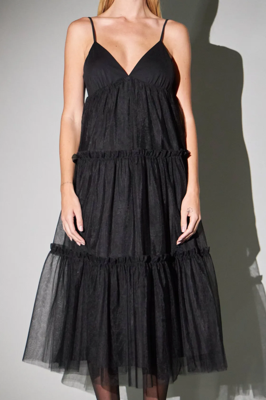 english_factory__tulle_co_0.webp ENGLISH FACTORY White Dresses | Tops*- Tulle Contrast Midi Dress