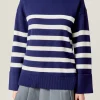 ENGLISH FACTORY Sweaters & Knits | Tops*- Turtle Neck Stripe Sweater NAVY/WHITE