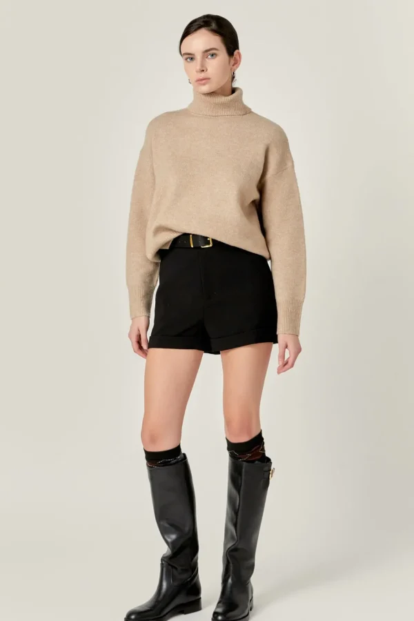 ENGLISH FACTORY Sweaters & Knits | Tops*- Turtleneck Long Sleeve Sweater