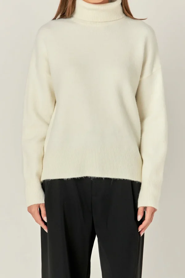 ENGLISH FACTORY Sweaters & Knits | Tops*- Turtleneck Long Sleeve Sweater