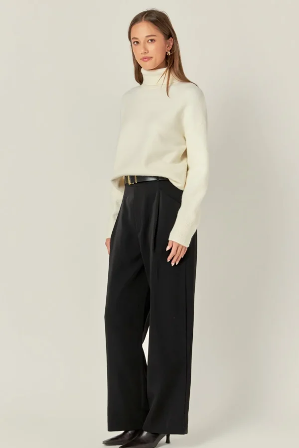ENGLISH FACTORY Sweaters & Knits | Tops*- Turtleneck Long Sleeve Sweater