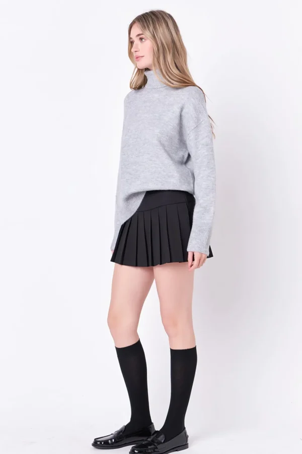 ENGLISH FACTORY Sweaters & Knits | Tops*- Turtleneck Long Sleeve Sweater