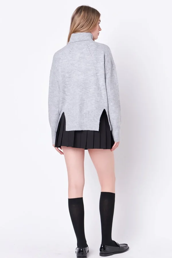 ENGLISH FACTORY Sweaters & Knits | Tops*- Turtleneck Long Sleeve Sweater