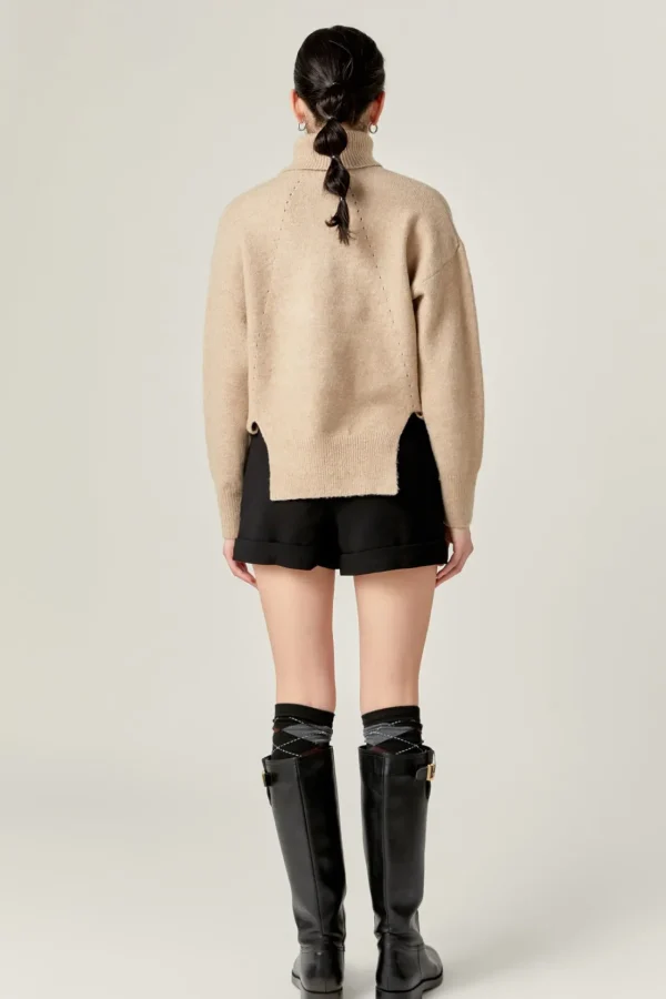 ENGLISH FACTORY Sweaters & Knits | Tops*- Turtleneck Long Sleeve Sweater