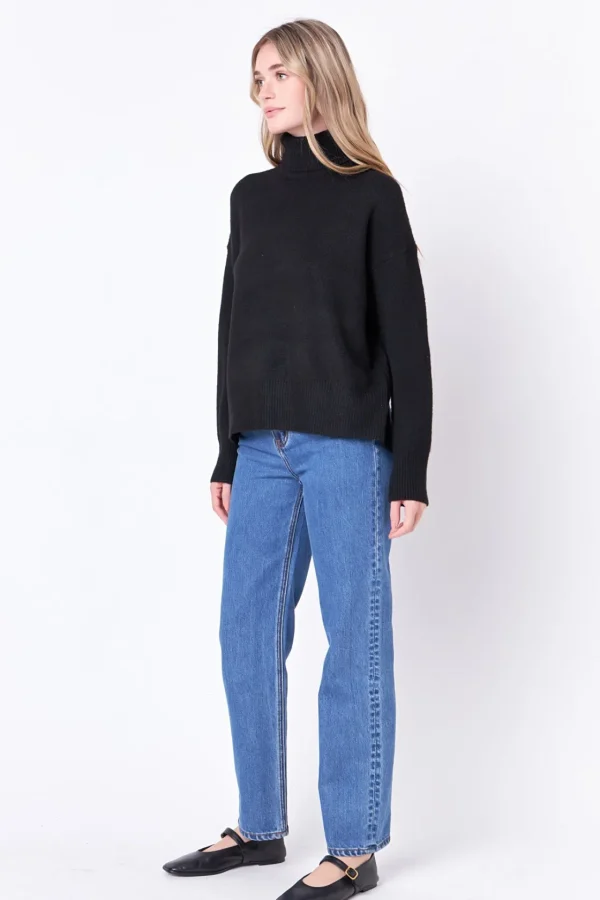ENGLISH FACTORY Sweaters & Knits | Tops*- Turtleneck Long Sleeve Sweater
