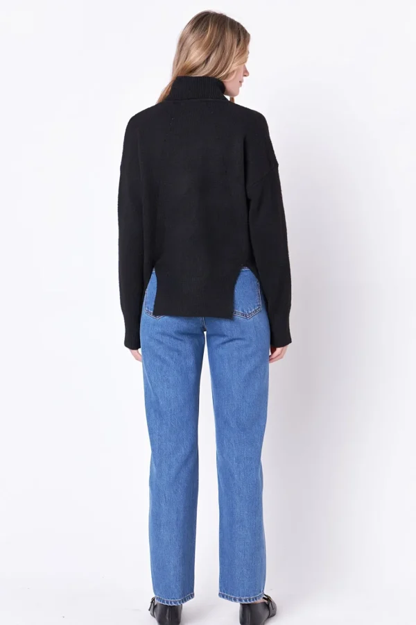 ENGLISH FACTORY Sweaters & Knits | Tops*- Turtleneck Long Sleeve Sweater