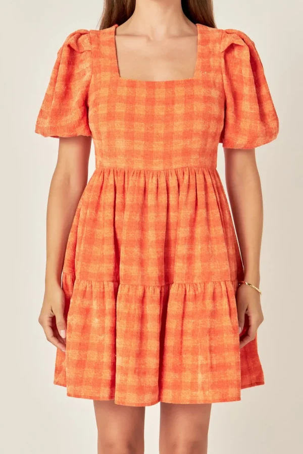 ENGLISH FACTORY Tweed Dresses | Tops*- Tweed Babydoll Dress