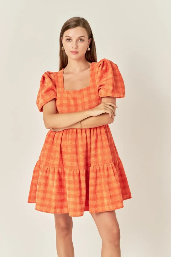 ENGLISH FACTORY Tweed Dresses | Tops*- Tweed Babydoll Dress