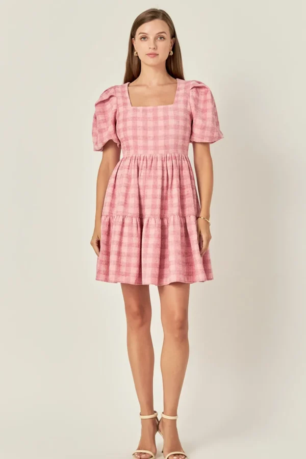 ENGLISH FACTORY Tweed Dresses | Tops*- Tweed Babydoll Dress