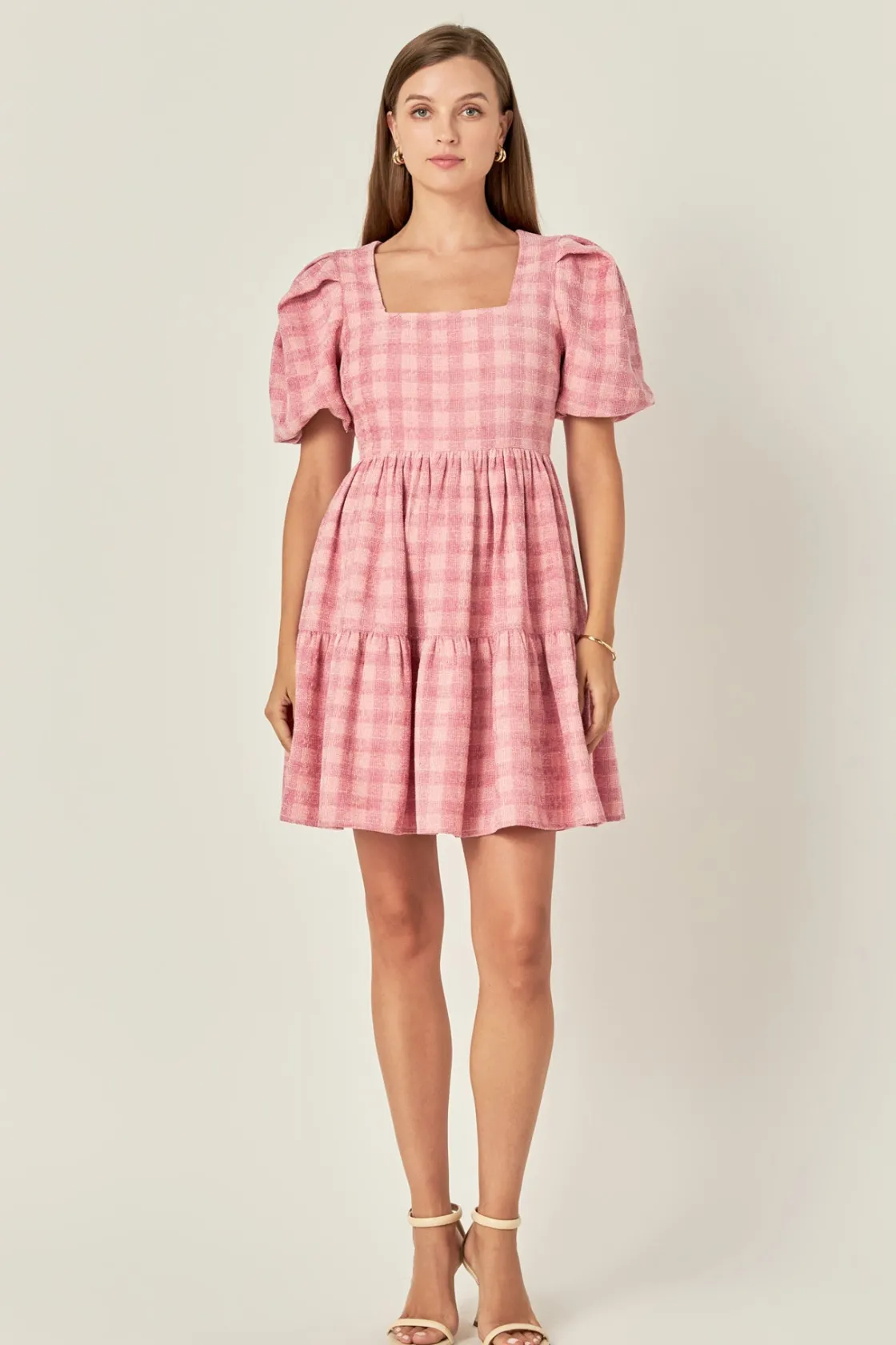 english_factory__tweed_ba_4.webp ENGLISH FACTORY Tweed Dresses | Tops*- Tweed Babydoll Dress