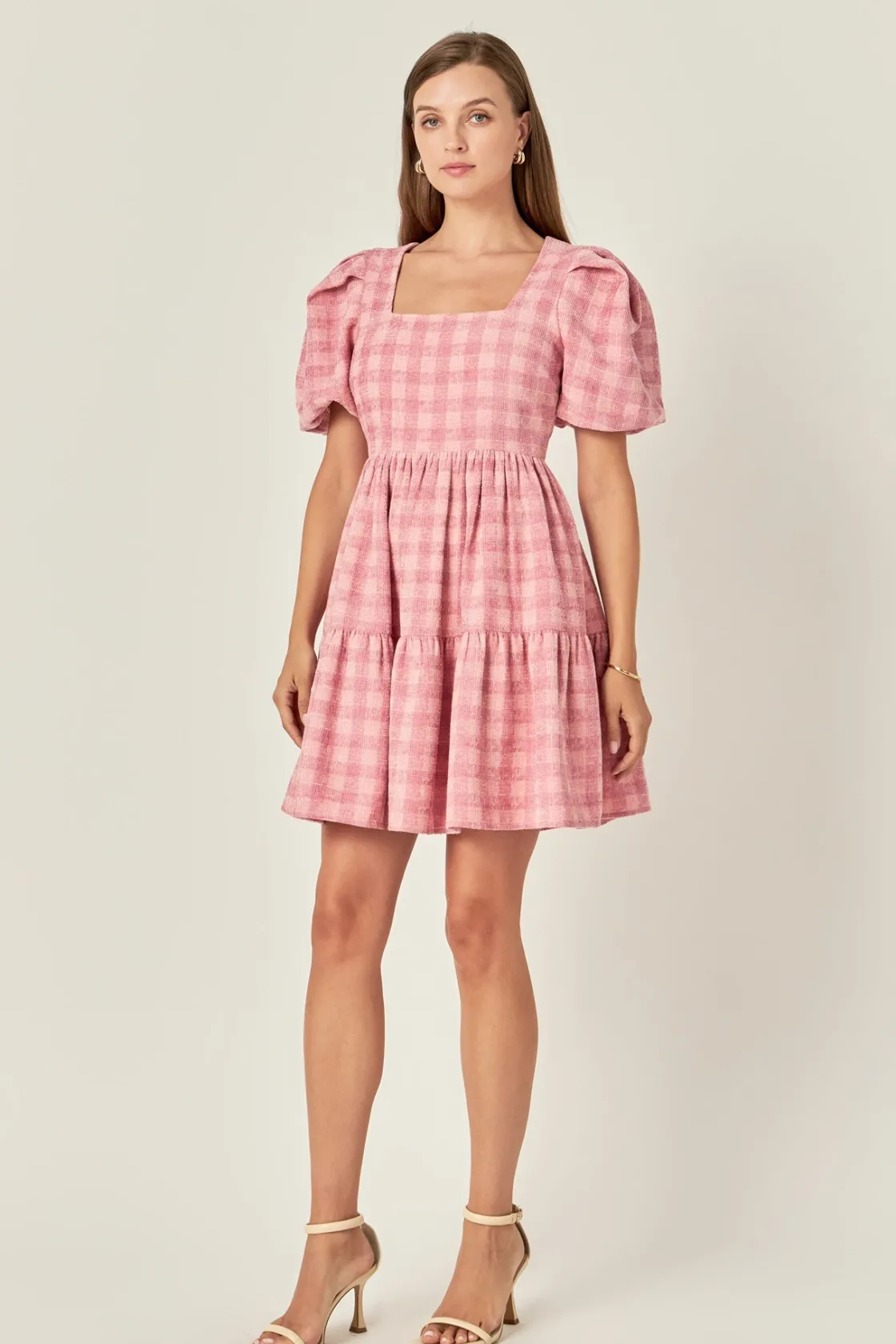 english_factory__tweed_ba_6.webp ENGLISH FACTORY Tweed Dresses | Tops*- Tweed Babydoll Dress
