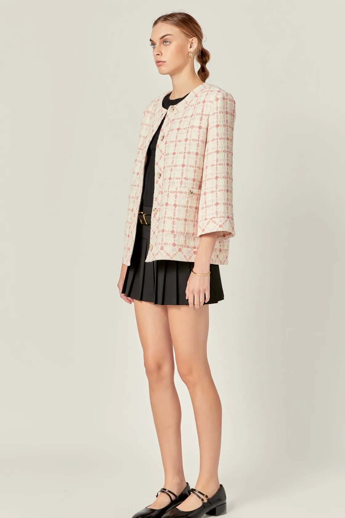 english_factory__tweed_bo_1.webp ENGLISH FACTORY Jackets & Coats | Tops*- Tweed Boxy Jacket MULTI