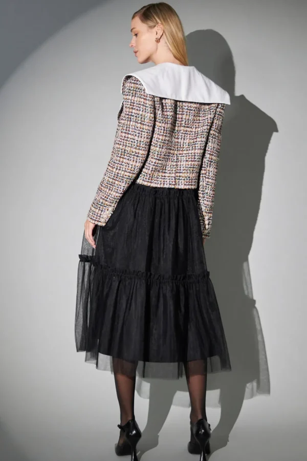 ENGLISH FACTORY Jackets & Coats | Tops*- Tweed Jacket with Sailor Collar MULTI