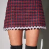 ENGLISH FACTORY Matching Sets | Skirts*- Tweed Mini Skirt with Trim MULTI