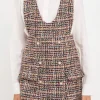 ENGLISH FACTORY Tweed Dresses | Tops*- Tweed Pinafore Mini Dress MULTI