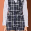 ENGLISH FACTORY Sweaters & Knits | Tops*- Tweed Romper NAVYMULTI