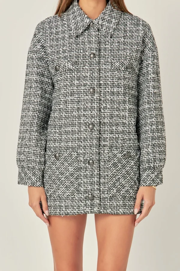 ENGLISH FACTORY Jackets & Coats | Tops*- Tweed Shirt Jacket