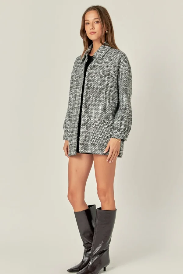 ENGLISH FACTORY Jackets & Coats | Tops*- Tweed Shirt Jacket