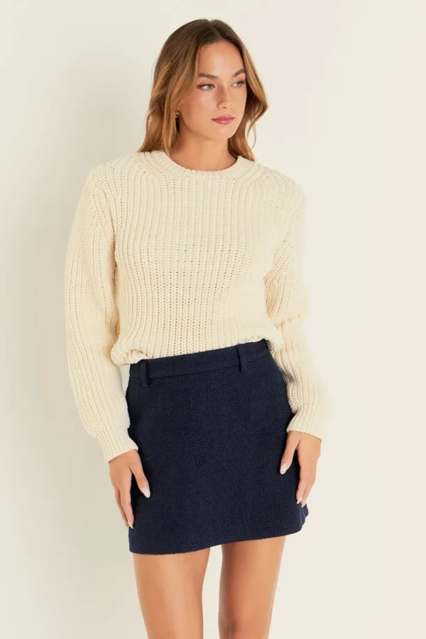ENGLISH FACTORY Matching Sets | Skirts*- Tweed Skirt NAVY