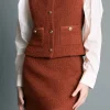 ENGLISH FACTORY Matching Sets | Vest*- Tweed Vest RUST