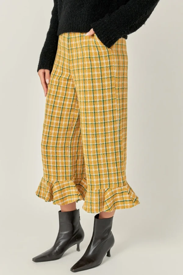ENGLISH FACTORY Pants | Tops*- Tweed Wide Leg Culotte Pants ZINNIA