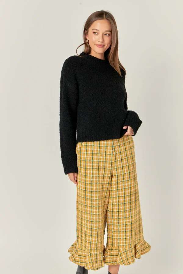 ENGLISH FACTORY Pants | Tops*- Tweed Wide Leg Culotte Pants ZINNIA