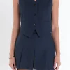 ENGLISH FACTORY Matching Sets | Tops*- Twill Vest NAVY
