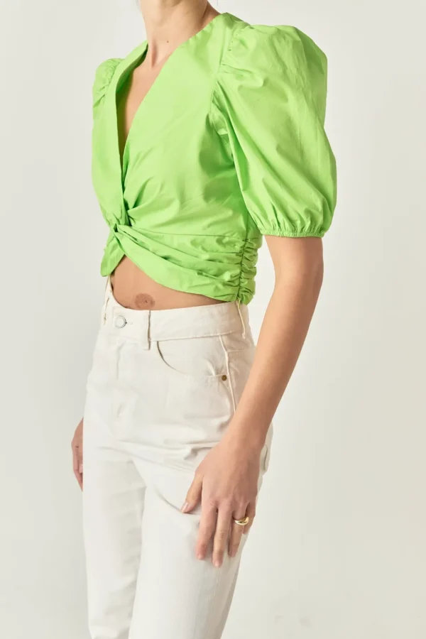 ENGLISH FACTORY Tops*- Twist Detail Top