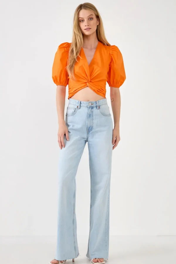ENGLISH FACTORY Tops*- Twist Detail Top