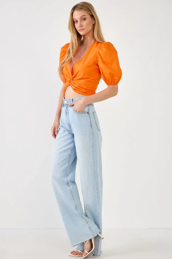 ENGLISH FACTORY Tops*- Twist Detail Top