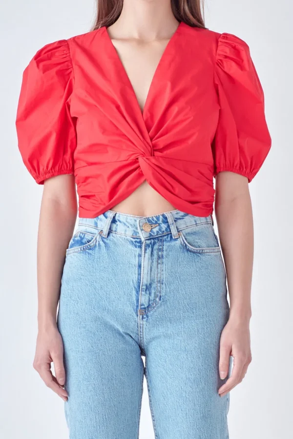 ENGLISH FACTORY Tops*- Twist Detail Top