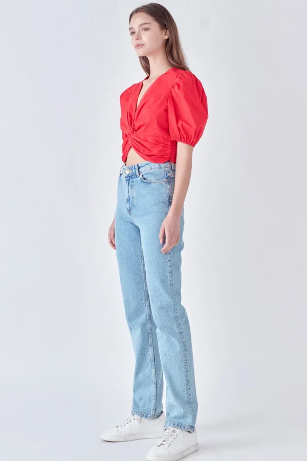 ENGLISH FACTORY Tops*- Twist Detail Top