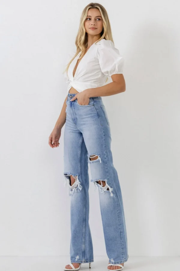 ENGLISH FACTORY Tops*- Twist Detail Top