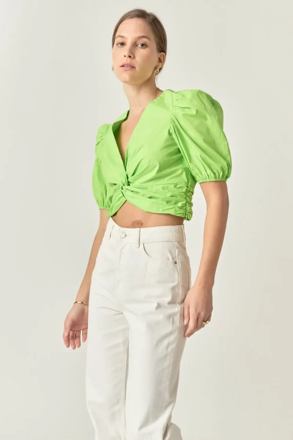 ENGLISH FACTORY Tops*- Twist Detail Top