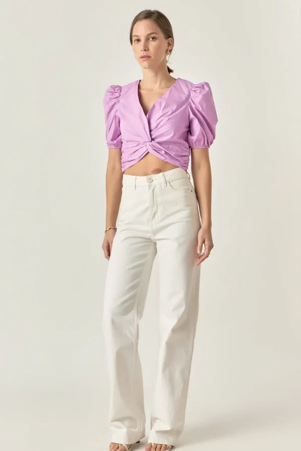 ENGLISH FACTORY Tops*- Twist Detail Top