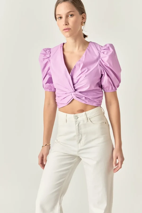 ENGLISH FACTORY Tops*- Twist Detail Top