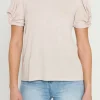 ENGLISH FACTORY Tops*- Twisted Sleeve T-shirt