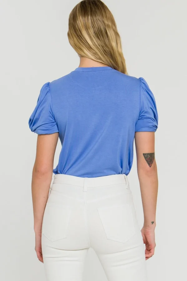 ENGLISH FACTORY Tops*- Twisted Sleeve T-shirt