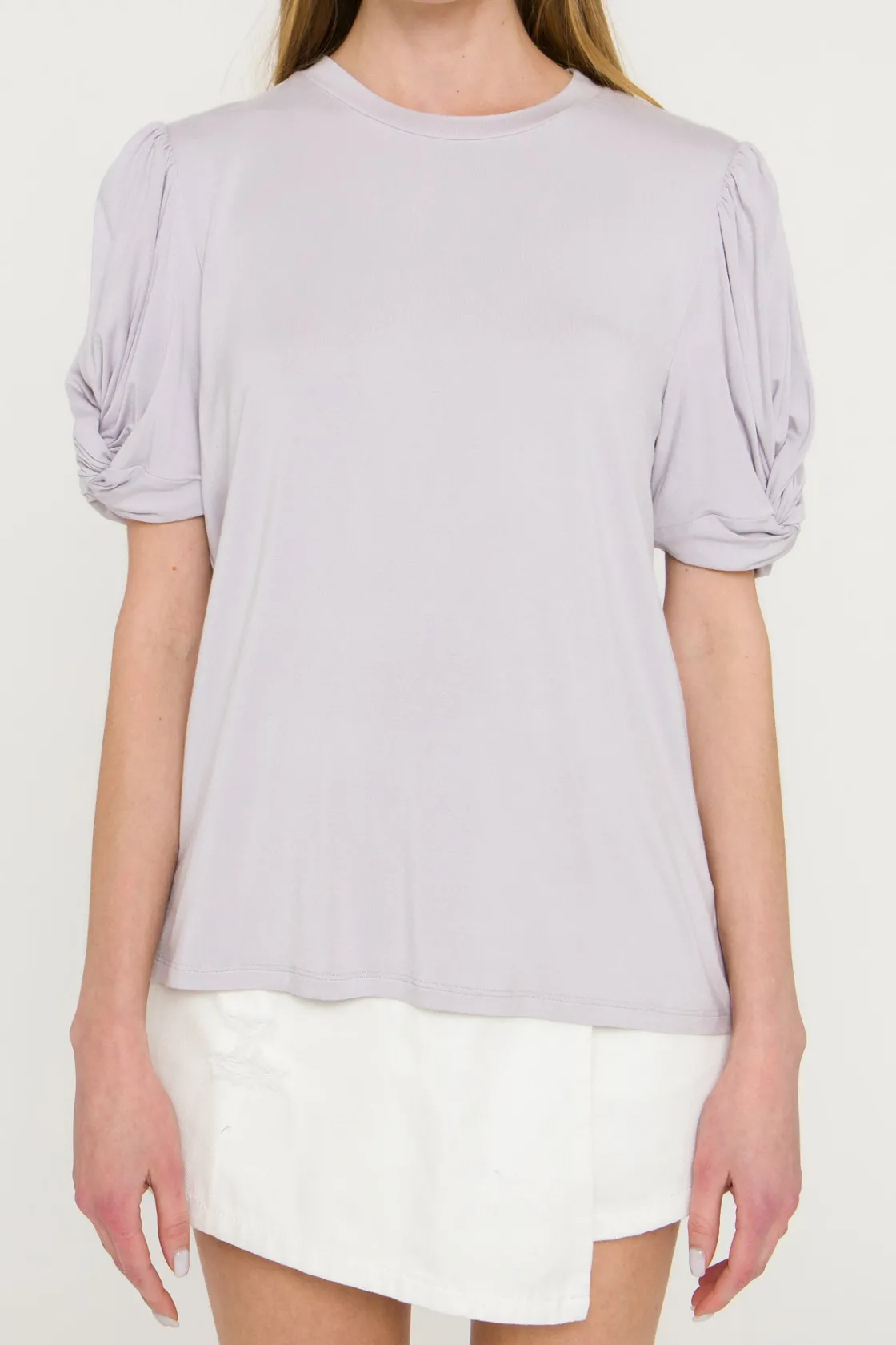 english_factory__twisted__19.webp ENGLISH FACTORY Tops*- Twisted Sleeve T-shirt